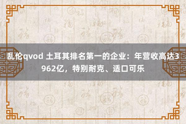 乱伦qvod 土耳其排名第一的企业：年营收高达3962亿，特别耐克、适口可乐