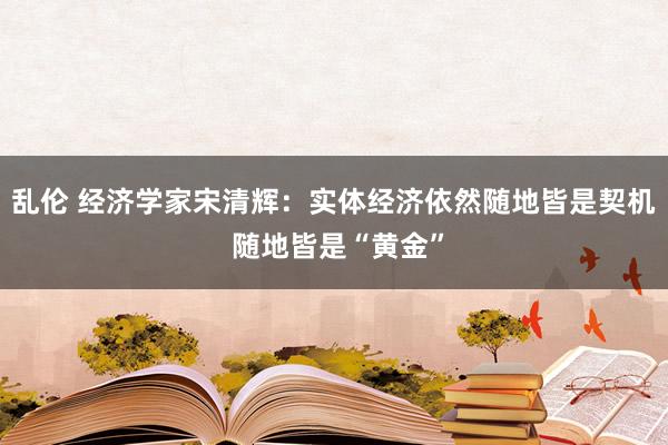 乱伦 经济学家宋清辉：实体经济依然随地皆是契机 随地皆是“黄金”