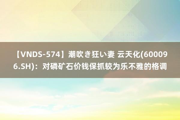 【VNDS-574】潮吹き狂い妻 云天化(600096.SH)：对磷矿石价钱保抓较为乐不雅的格调