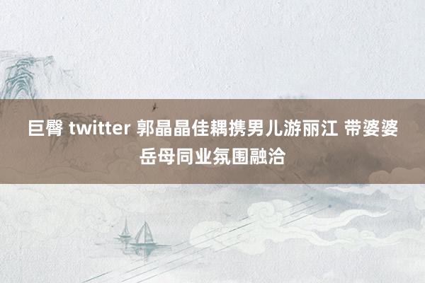 巨臀 twitter 郭晶晶佳耦携男儿游丽江 带婆婆岳母同业氛围融洽