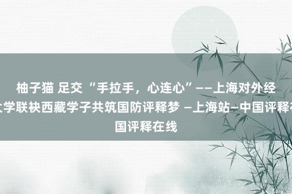 柚子猫 足交 “手拉手，心连心”——上海对外经贸大学联袂西藏学子共筑国防评释梦 —上海站—中国评释在线