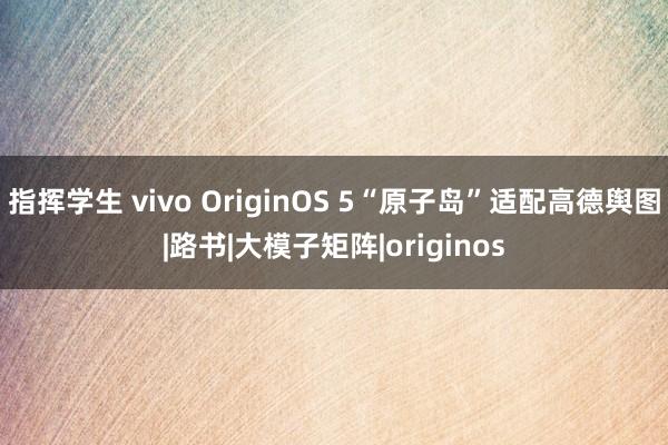 指挥学生 vivo OriginOS 5“原子岛”适配高德舆图|路书|大模子矩阵|originos